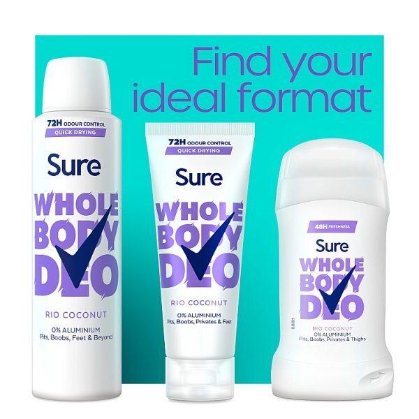 Sure Women Rio Coconut 72hr Whole Body Deodorant Spray 150ml