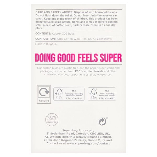 Superdrug Cotton Wool Buds - 300 Buds