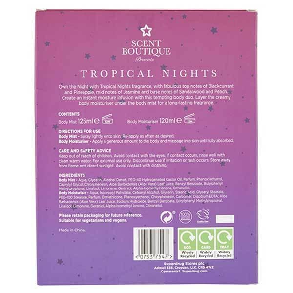DNR Superdrug Scent Boutique Tropical Nights Body Mist Gift Set