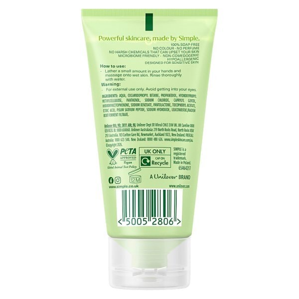 Simple Kind to Skin Refreshing Facial Wash Gel 50ml