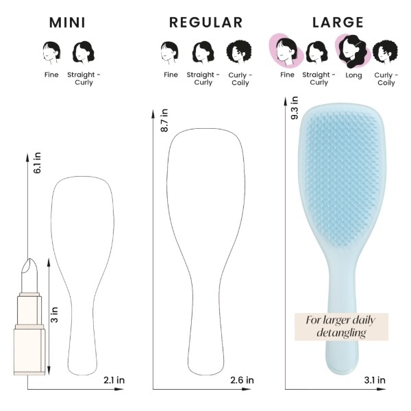 Tangle Teezer Large Ultimate Detangler Fine Seafoam Blue