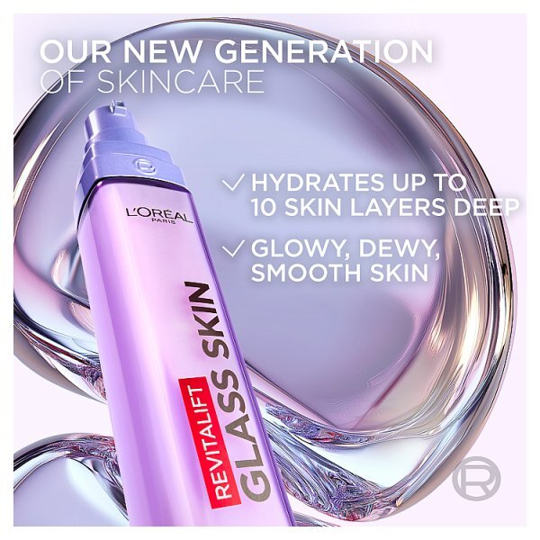 L'Oréal Paris Revitalift Glass Skin Liquid Cream Hybrid Serum-Moisturiser 100H Hydration