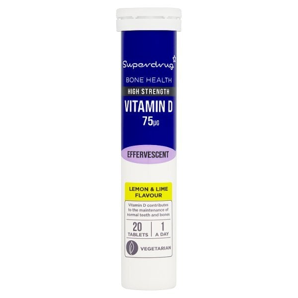 Superdrug High Strength Vitamin D 75ug Effervescent 20s