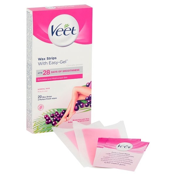 Veet Easy Grip Ready to Use Body & Leg Wax Strips x20