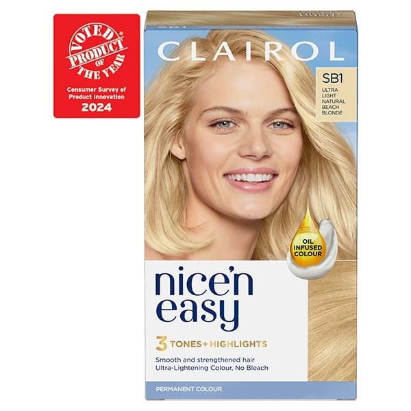 Clairol Nice'n Easy Hair Dye SB1 Ultra Light Beach Blonde