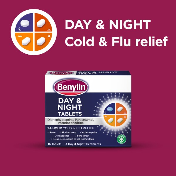 BENYLIN DAY&NIGHT TABS 16S