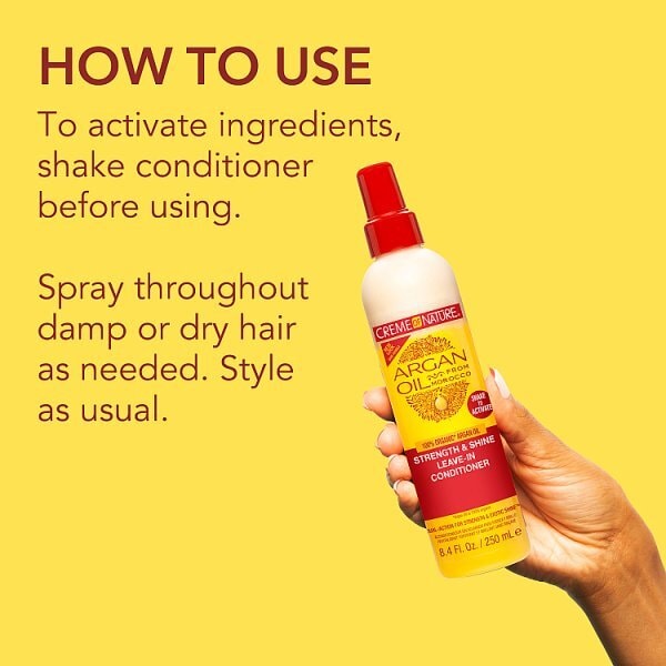 Creme of NatureÿArgan Oil Strength & Shine Leave-in Conditioner 250ml