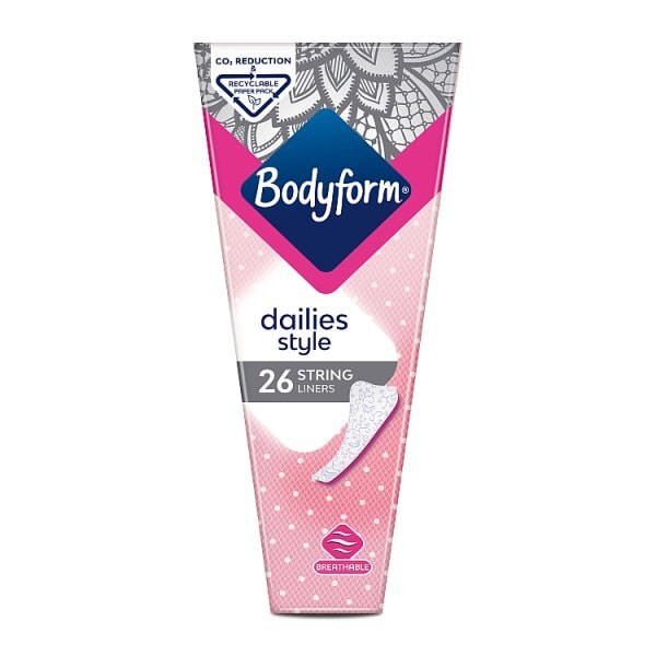 Bodyform Dailies String Panty Liners 26 pack