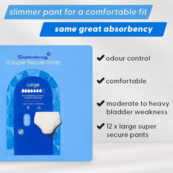 Superdrug Super Incontinence Pants Large x12