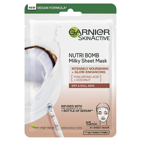 Garnier Nutri Bomb Milky Sheet Mask with Coconut & Hyaluronic Acid 28g