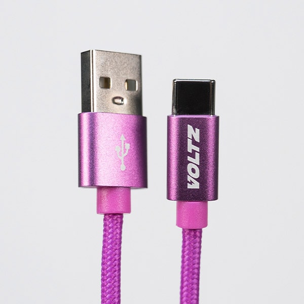 Voltz Usb To Usb-C Cable Purple