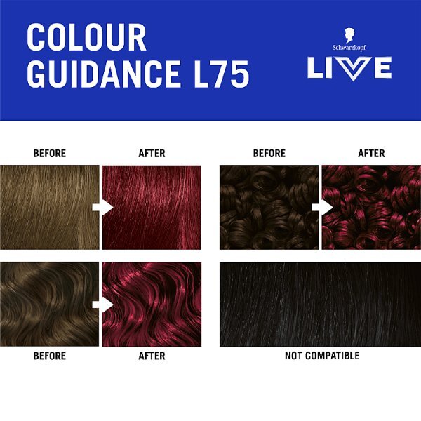 Schwarzkopf LIVE L75 Deep Red Permanent Hair Dye