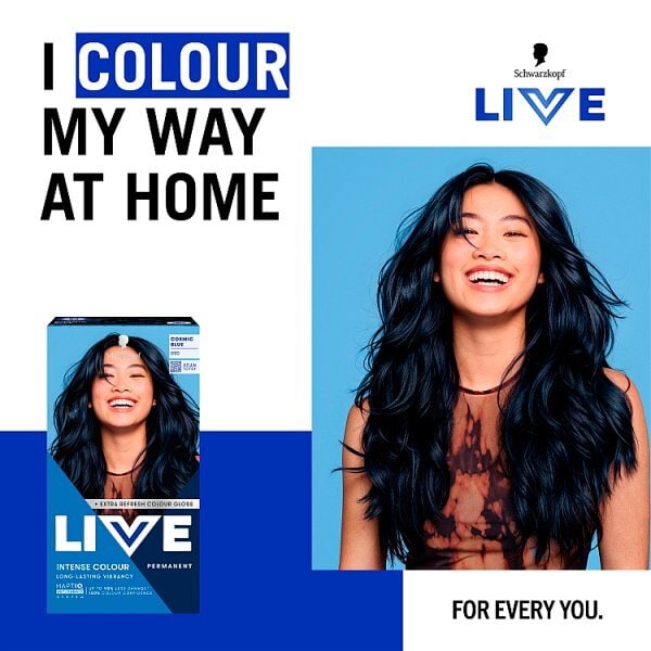 Schwarzkopf LIVE 090 Cosmic Blue Permanent Hair Dye