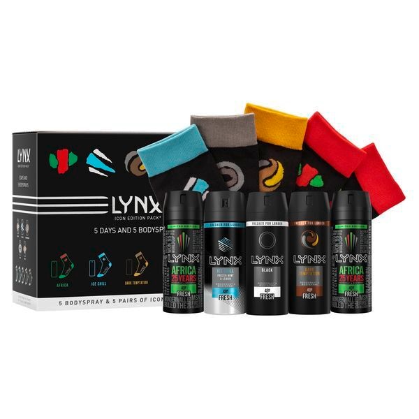 Lynx 5 Day Socks & Body Sprays Gift Set