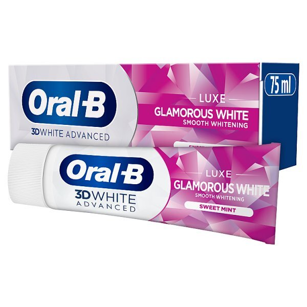 Oral-B 3D White Advanced Luxe Glamorous White Toothpaste 75ml