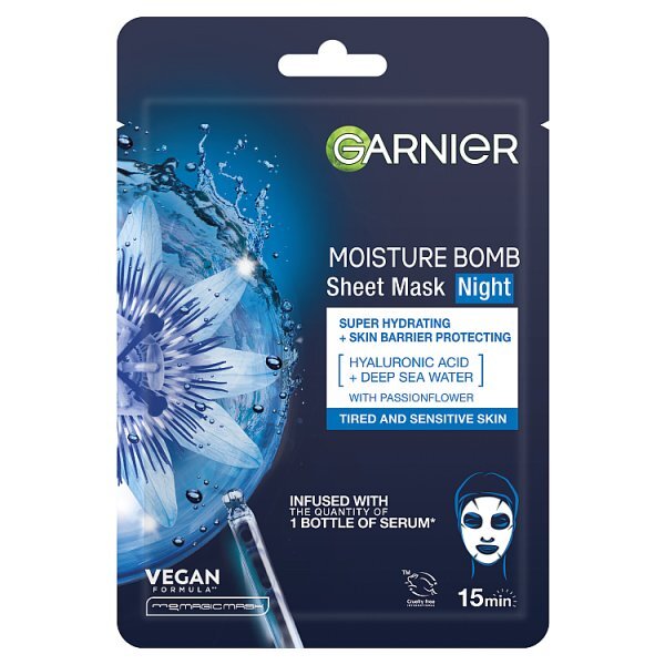 Garnier Moisture Bomb Night?Time Deep Sea Water & Hyaluronic Mask 28g