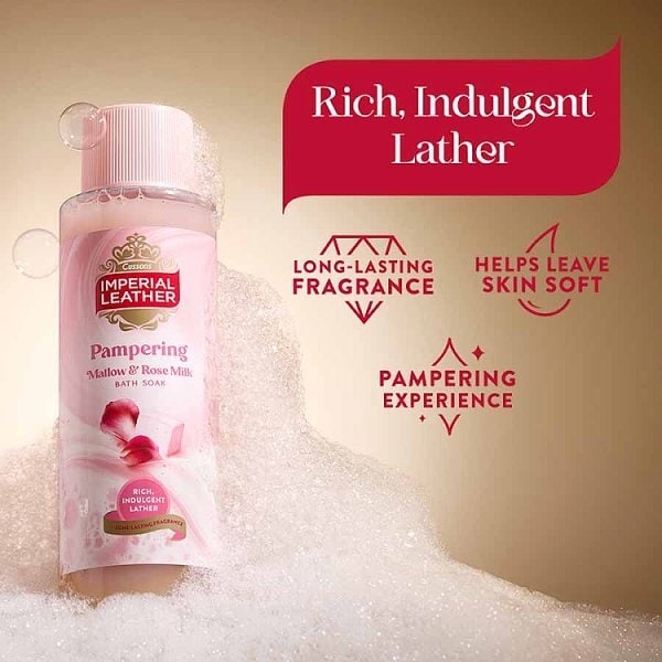 Imperial Leather Pampering Bath Soak Mallow Rose Milk 500ml