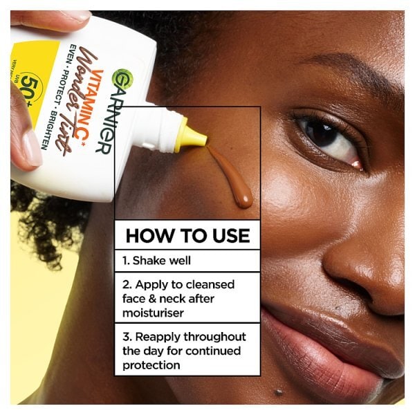 Garnier Vitamin C Wonder Tint SPF50+ Dark Shade for Even Tone 40ml