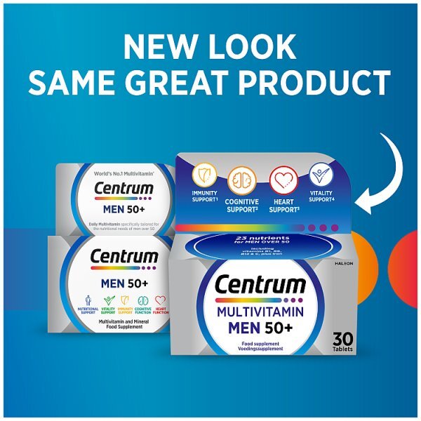 Centrum Men 50+ Multivitamins & Minerals, 30 Tablets