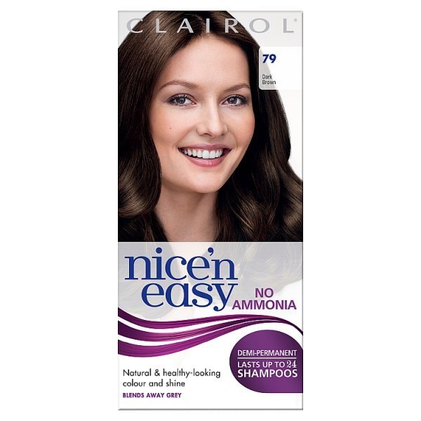 DNR Clairol Nice'n Easy No Ammonia Hair Dye, 79 Dark Brown