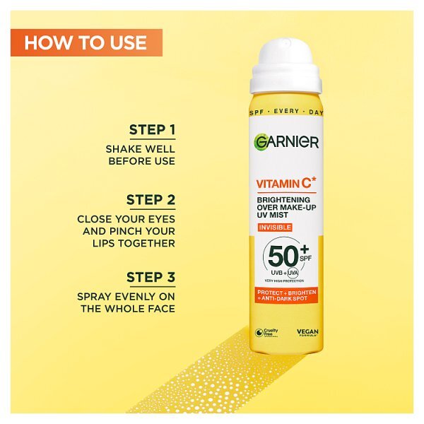 Garnier Vitamin C UV Mist SPF50+ Invisible Protection 75ml