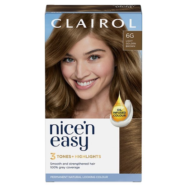 Clairol Nice'n Easy Hair Dye 6G Light Golden Brown