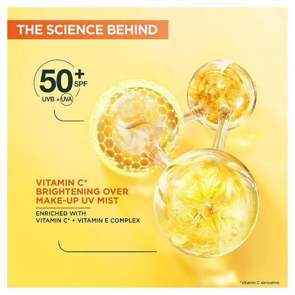 Garnier Vitamin C Brightening Over Make-Up UV Sun Cream Mist Invisible Protection SPF50+ 75ML