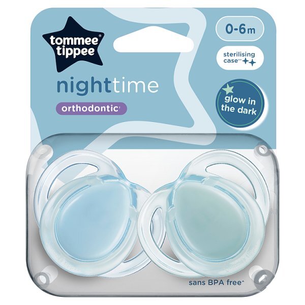 Tommee Tippee Closer to Nature Night Soother 0-6m (2 pack)