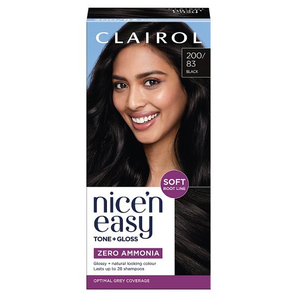 Clairol Nice'n Easy Tone+Gloss Semi-Permanent Hair Dye 200/83 Black