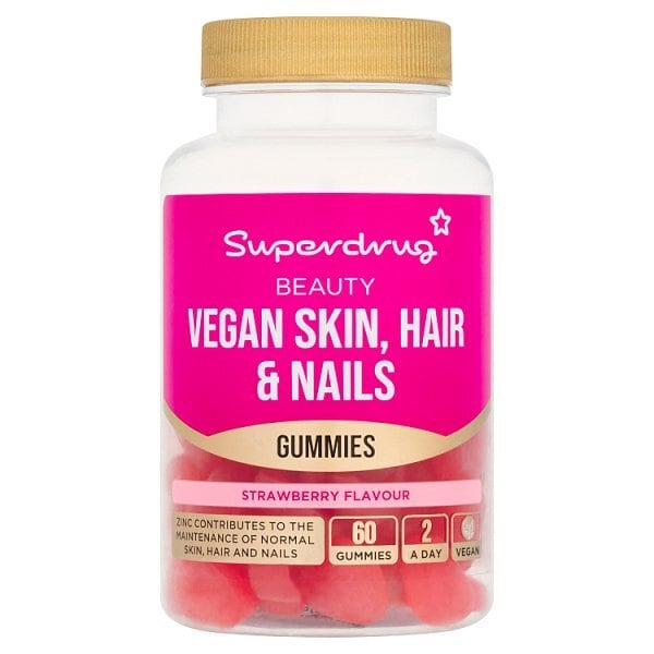 Superdrug Skin Hair & Nails Vegan Gummies 60s