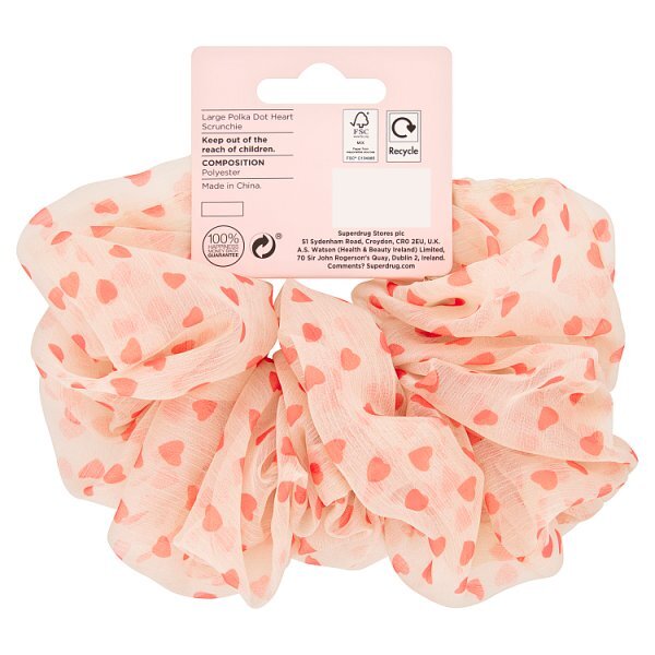 DNR Superdrug Studio London Large Heart Scrunchie