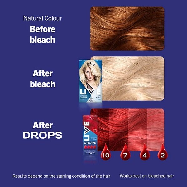 Schwarzkopf LIVE Drops Fiery Red Temporary Hair Dye
