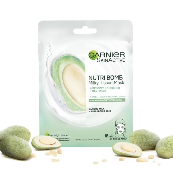 Garnier Nutri Bomb Almond and Hyaluronic Acid Tissue Mask