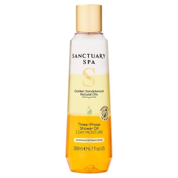 Sanctuary Spa Golden Sandalwood Three-Phase Shower Oil 200ml