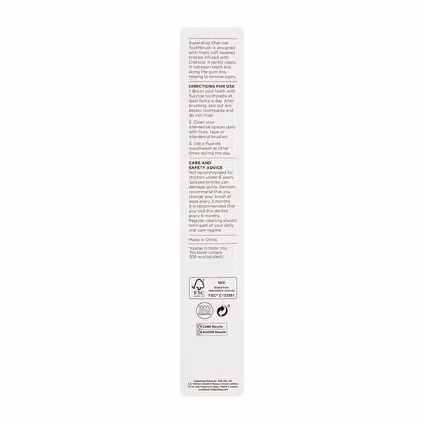 Superdrug Charcoal Toothbrush - Black