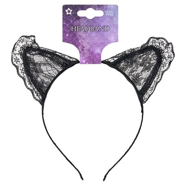 Superdrug Halloween Lace Cat Headband