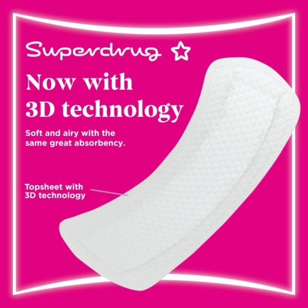 Superdrug Pantyliner Ariel Folded Wrapped x20