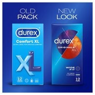 Durex Originals XL Condoms Extra Silicone Lube Wide Fit 12s