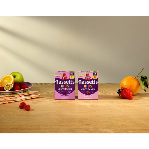 Bassetts Kids Multivitamins 7-11 Raspberry 60S