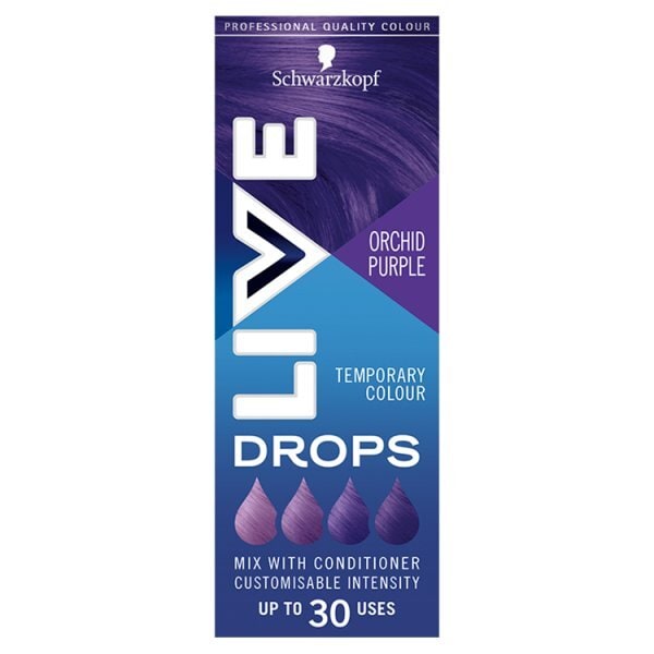 LIVE Drops Semi-Permanent Orchid Purple Hair Dye 30ml