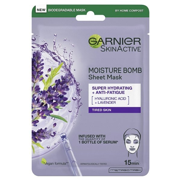 Garnier Moisture Bomb Lavender Hydrating Face Sheet Mask