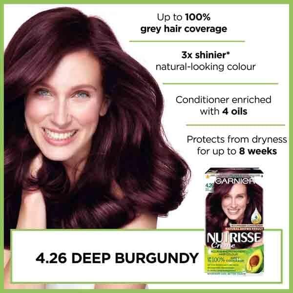 Garnier Nutrisse Permanent Hair Dye Deep Burgundy Red 4.26