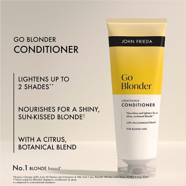 John Frieda Go Blonder Lightening Conditioner 250Ml