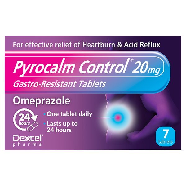 Pyrocalm Control Gastro-Resistant Omeprazole 7 Tabs 20mg