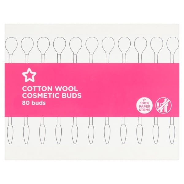 Superdrug Cotton Paper Buds x80