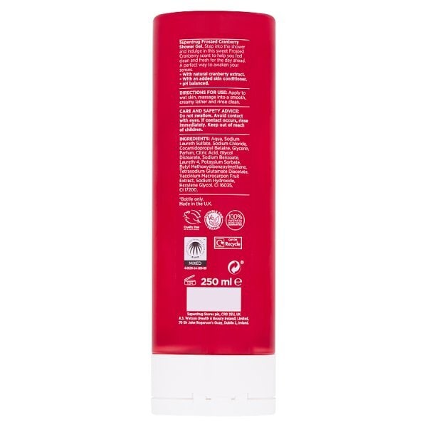 Superdrug Fruity Frosted Cranberry Shower Gel 250ml