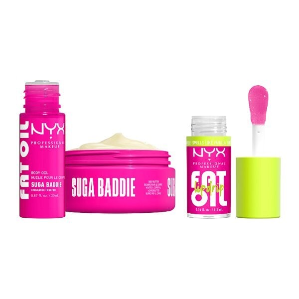 NYX Professional Makeup Fat Oil Lip & Body Kit, Suga Baddie
