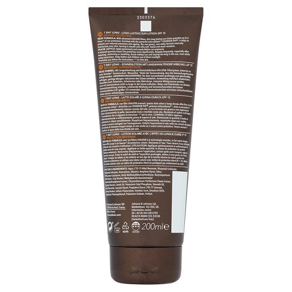 Piz Buin 1 Day Long Lotion SPF 15 Medium 200ml