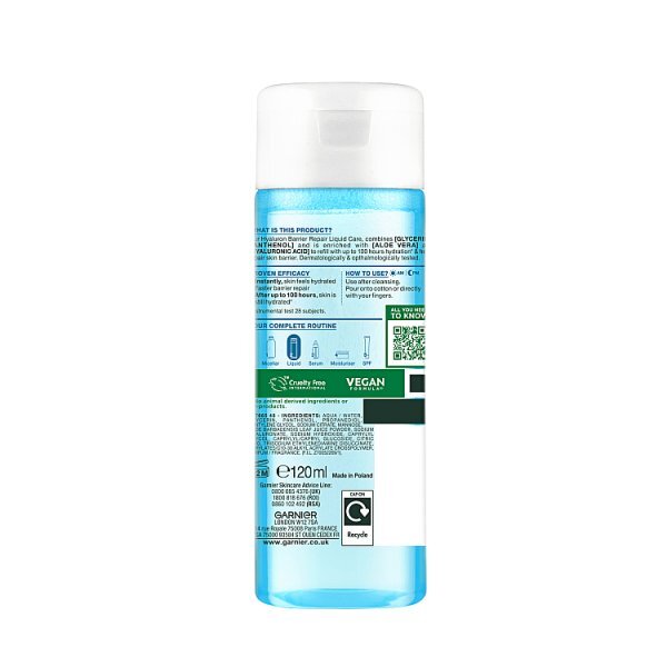 Garnier Hyaluron Barrier Repair Liquid Care With 12%
