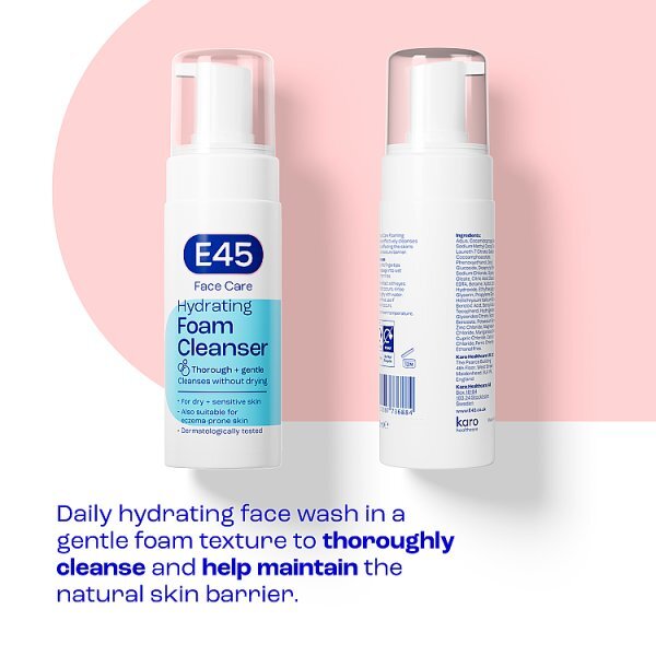 E45 Face Foaming Cleanser For Dry & Sensitive Skin 150ml